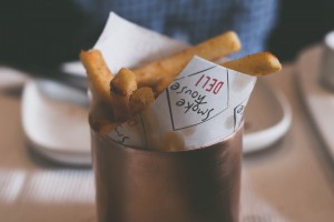 Cup of delicious french fries